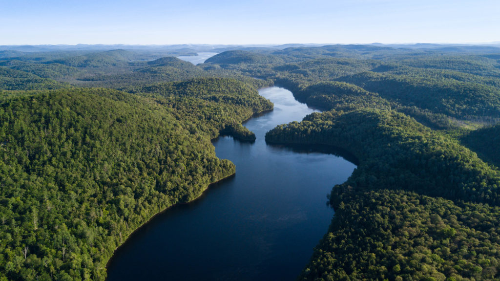 La vue au-dessus du lac Preston